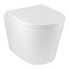 Унітаз підвісний безобідковий Kroner Armada WHI513636 RIMLESS з сидінням Slim Duroplast / Soft-close
