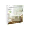 Дзеркальна шафа підвісна Qtap Robin 700х730х145 White з LED-підсвічуванням