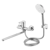 Фото Змішувач латунний для ванни з поворотним виливом та душовим гарнітуром Lidz Astra
