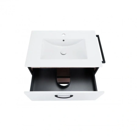 Комплект Qtap Taurus 600х580х437 White/Whitish oak підвісна тумба + раковина врізна
