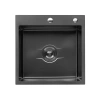 Фото Комплект кухонна мийка Kroner Derby-5050HM PVD + змішувач Edelstahl Klassisch-SCH035PVD + дозатор Spender
