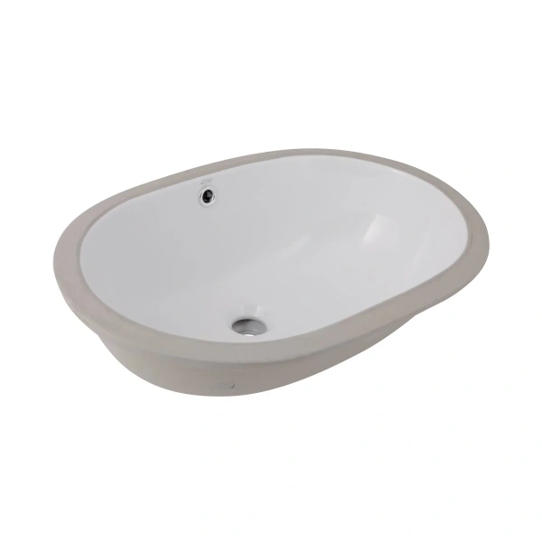 Раковина врізна Stork 570x390x210 мм, White, овальна без донного клапана Qtap
