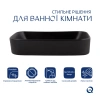 Раковина накладна прямокутна 550х390х120 мм, у чорному кольорі Qtap Scorpio