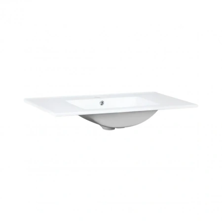 Раковина врізна прямокутна Qtap 910x470x180 White з донним клапаном