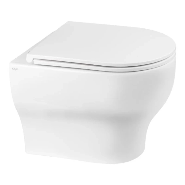 Унітаз підвісний Qtap Aries безободковий з сидінням Slim Soft-close