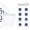 Унітаз підвісний у білому кольорі 520х360х320 з сидінням з мікроліфтом Slim Duroplast Qtap Swan