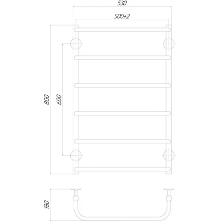 Фото Рушникосушка електричний Qtap Standard