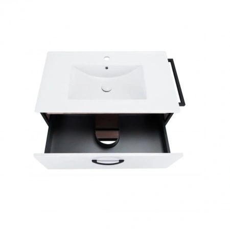 Комплект Qtap Taurus 800х580х437 White/Whitish oak підвісна тумба + раковина врізна