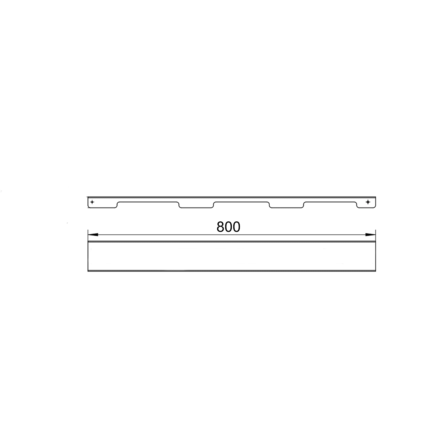 Решітка для лінійного трапу Grate FA800 (NKS) Qtap