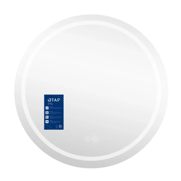 Дзеркало Qtap Mideya R800 з LED-підсвічуванням Touch, з антизапотіванням, димером