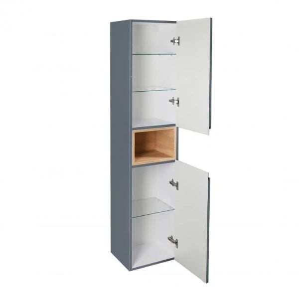Пенал підвісний Qtap Robin 350х1650х316 Graphite/Whitish