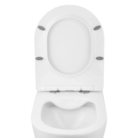 Унітаз підвісний безобідковий Kroner Harz WHI523632 RIMLESS з сидінням (KH523632WHIR)