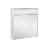 Дзеркальна шафа підвісна Qtap Robin 700х730х145 White з LED-підсвічуванням
