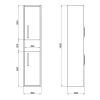 Пенал підвісний Qtap Pisces 300х1400х300 Whitish