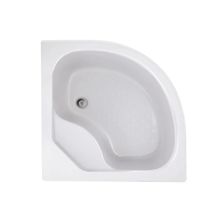Фото Душова кабіна Lidz Latwa SC90x90.SAT.HIGH.FR напівкругла, скло Frost 4 мм + душовий піддон ST90x90x41, з панеллю