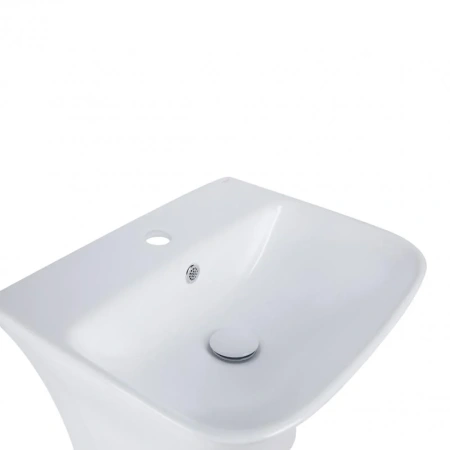 Раковина підвісна моноблок Qtap Crow 500х400х385 White з донним клапаном