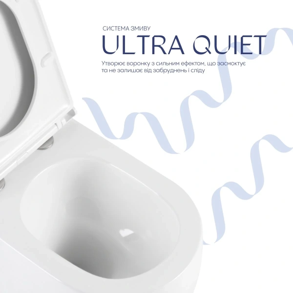 Унітаз підвісний Qtap Taurus Ultra Quiet 515×360×350 мм, White, з сидінням Slim Duroplast / Soft-close / Quick Release