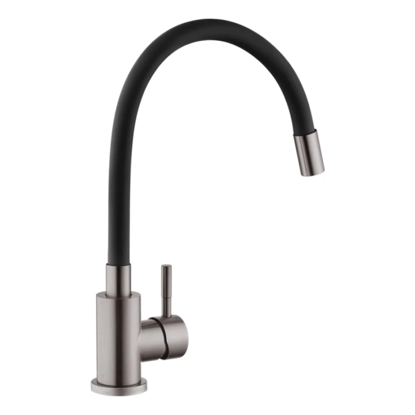 Змішувач для кухні з гнучким виливом Kroner KRP Edelstahl Klassisch - PVD035BLK