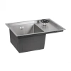 Фото Кухонна мийка з кришкою та омивачем Qtap DC5638 Satin 3.0/1.2 мм