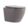 Унітаз підвісний Qtap Robin Ultra Quiet 520×365×340 мм, Stone grey, з сидінням Slim Duroplast / Soft-close / Quick Release