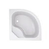 Фото Душова кабіна Lidz Latwa SC80x80.SAT.HIGH.FR напівкругла, скло Frost 4 мм + душовий піддон ST80x80x41, з панеллю