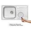 Фото Кухонна мийка Qtap 78*43 Micro Decor 0,8 мм