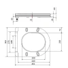 Qtap Сидіння для унітаза (Robin 520, Scorpio 520) 465x363x60 мм, White, з мікроліфтом, Slim Duroplast, MagLock