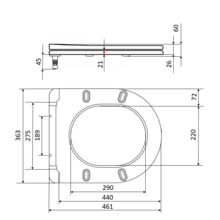 Qtap Сидіння для унітаза (Robin 520, Scorpio 520) 465x363x60 мм, White, з мікроліфтом, Slim Duroplast, MagLock