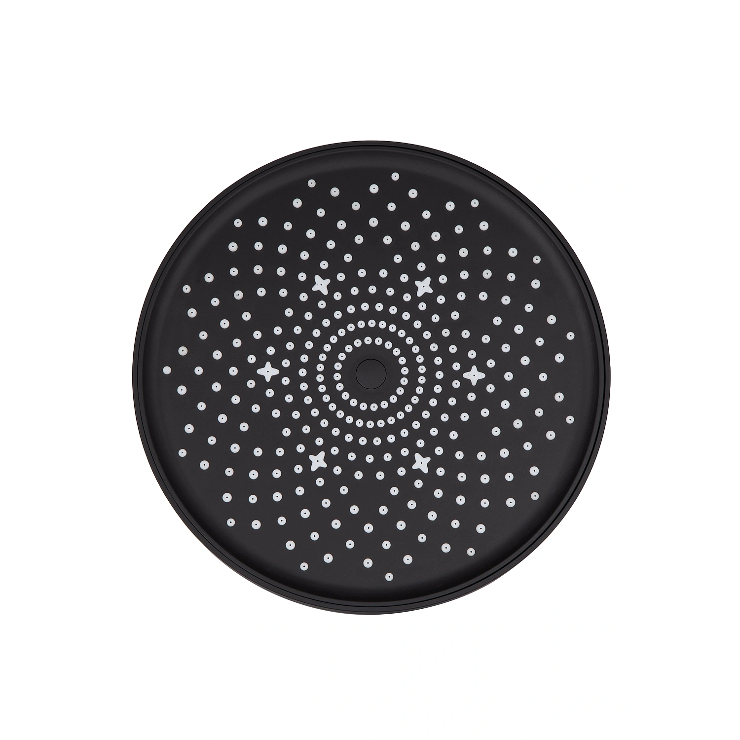 Лійка для верхнього душу Qtap Hlavova D 230 мм округла Black Matt