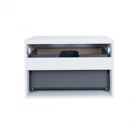 Тумба підвісна Qtap Virgo 700х476х469 White/Whitish oak зі стільницею