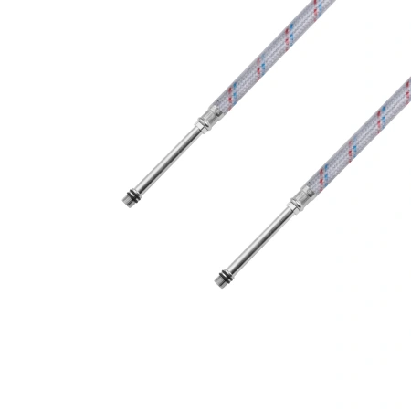 Гнучка підводка для підключення змішувача Kroner KRM 1/2"хМ10 ВЗ 60 см в нейлоновому обплетенні покритому ПВХ (пара)