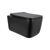 Унітаз підвісний Qtap Gemini Ultra Quiet 485×340×350 мм, Matt Black, з сидінням Slim Duroplast / Soft-close / Quick Release