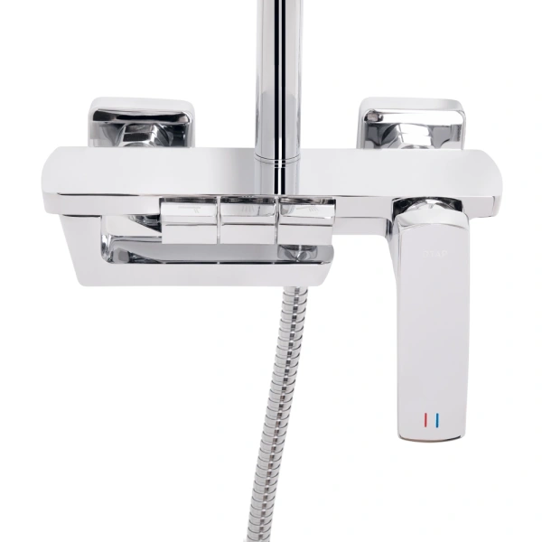 Душова система на три споживача (з виливом) телескопічна 697-1600 мм Qtap Tern