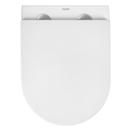Унітаз підвісний безобідковий Kroner Harz WHI493736 RIMLESS з сидінням Slim Duroplast / Soft-close /