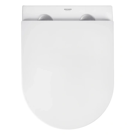 Унітаз підвісний безобідковий Kroner Harz WHI493736 RIMLESS з сидінням Slim Duroplast / Soft-close /