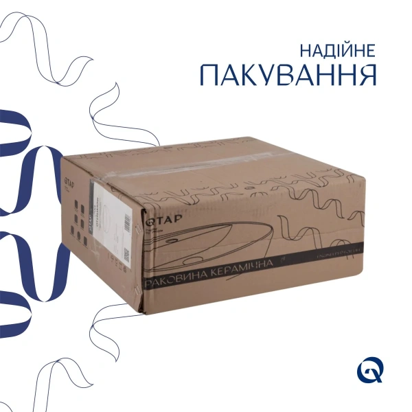 Комплект Qtap Owl: Раковина накладна кругла 400х400х155 мм White + Донний клапан PU02 QT1911K53WN47319