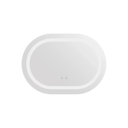 Дзеркало Qtap Gemini 500х700 з LED-підсвічуванням Touch, з антизапотіванням, з димером, рег. темп. кольору (3000-6500K)