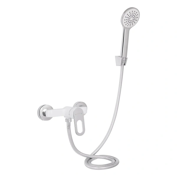 Змішувач для душу Lidz Latwa 010 (з душовим гарнітуром) (k40) White