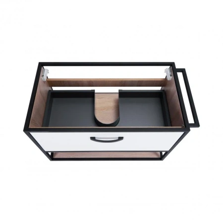 Комплект Qtap Taurus 800х580х437 White/Whitish oak підвісна тумба + раковина врізна