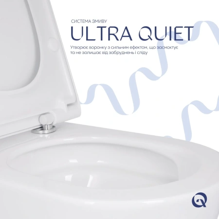 Унітаз підвісний Qtap Scorpio ML Ultra Quiet 520x365x365 мм, з сидінням Soft-close MagLock, White