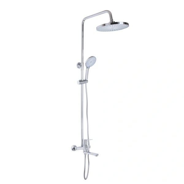 Душова система універсальна Qtap Aries на три споживача (з виливом) хром