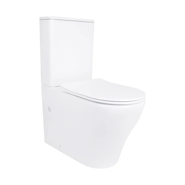Унітаз підлоговий Qtap Virgo Ultra Quiet безобідковий з сидінням Soft-close WHITE