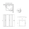 Фото Душова кабіна Lidz Wawel SC100x80.SAT.LOW.FR, скло Frost 5 мм + душовий піддон Lidz ST100x80х14