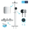 Фото Набір змішувачів 2 в 1 для ванної кімнати Grohe QuickFix Vitalio Comfort Cube зі змішувачем для раковини Dice (UA203101TM)