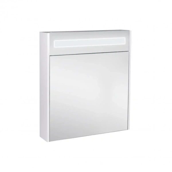 Дзеркальна шафа підвісна Qtap Robin 600х730х145 White з LED-підсвічуванням