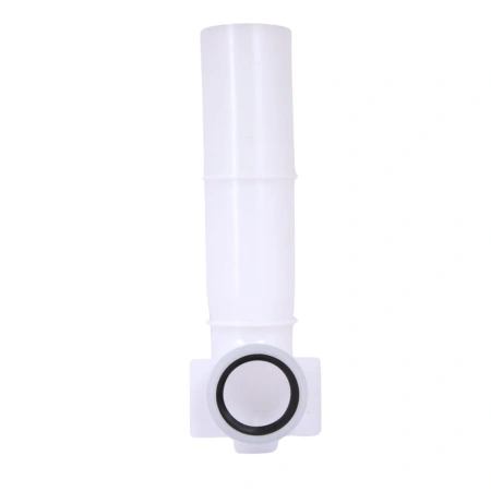 Кутова трубка змиву Qtap 82х74х262 мм White для інсталяції Standard
