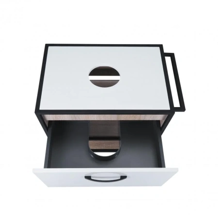 Тумба підвісна Qtap Taurus 700х476х469 White/Whitish oak зі стільницею