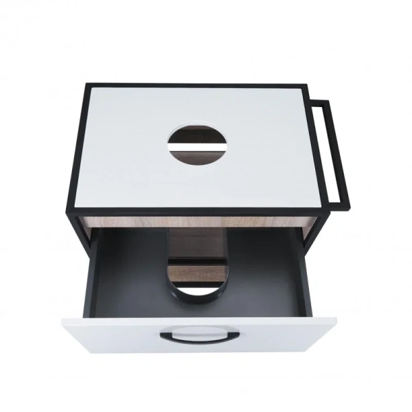 Тумба підвісна Qtap Taurus 700х476х469 White/Whitish oak зі стільницею