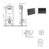 Готове рішення Qtap для ванної кімнати: підвісний унітаз Jay Ultra Quiet 520x360x320 + комплект інсталяції Nest 4 в 1 (лінійна клавіша Matt Black)