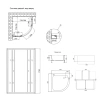 Фото Душова кабіна Lidz Latwa SC80x80.SAT.MID.FR напівкругла, скло Frost 4 мм + душовий піддон ST80x80x26, з панеллю